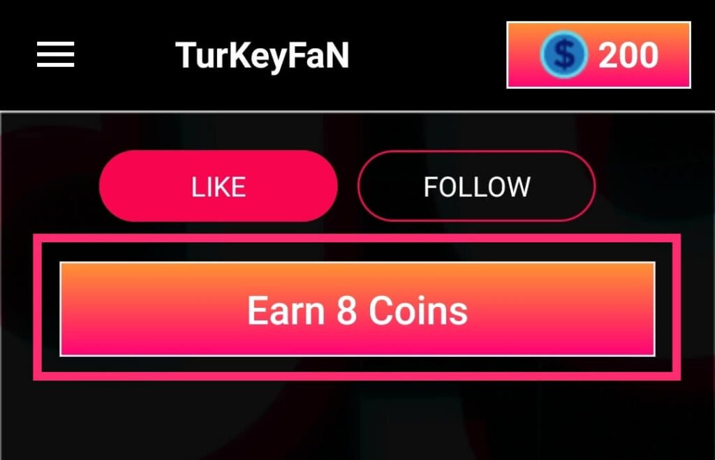 Earn coins in Turkey Fan app