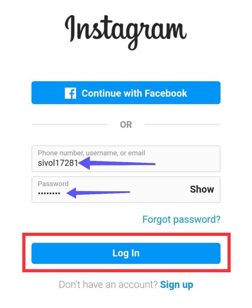 Login Fake Instagram Account Here