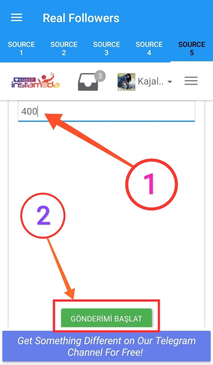 Enter Followers Limit Quantity