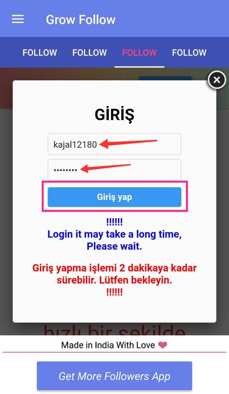 Login Fake Instagram Account