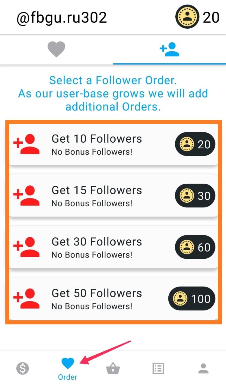 Order Real Followers