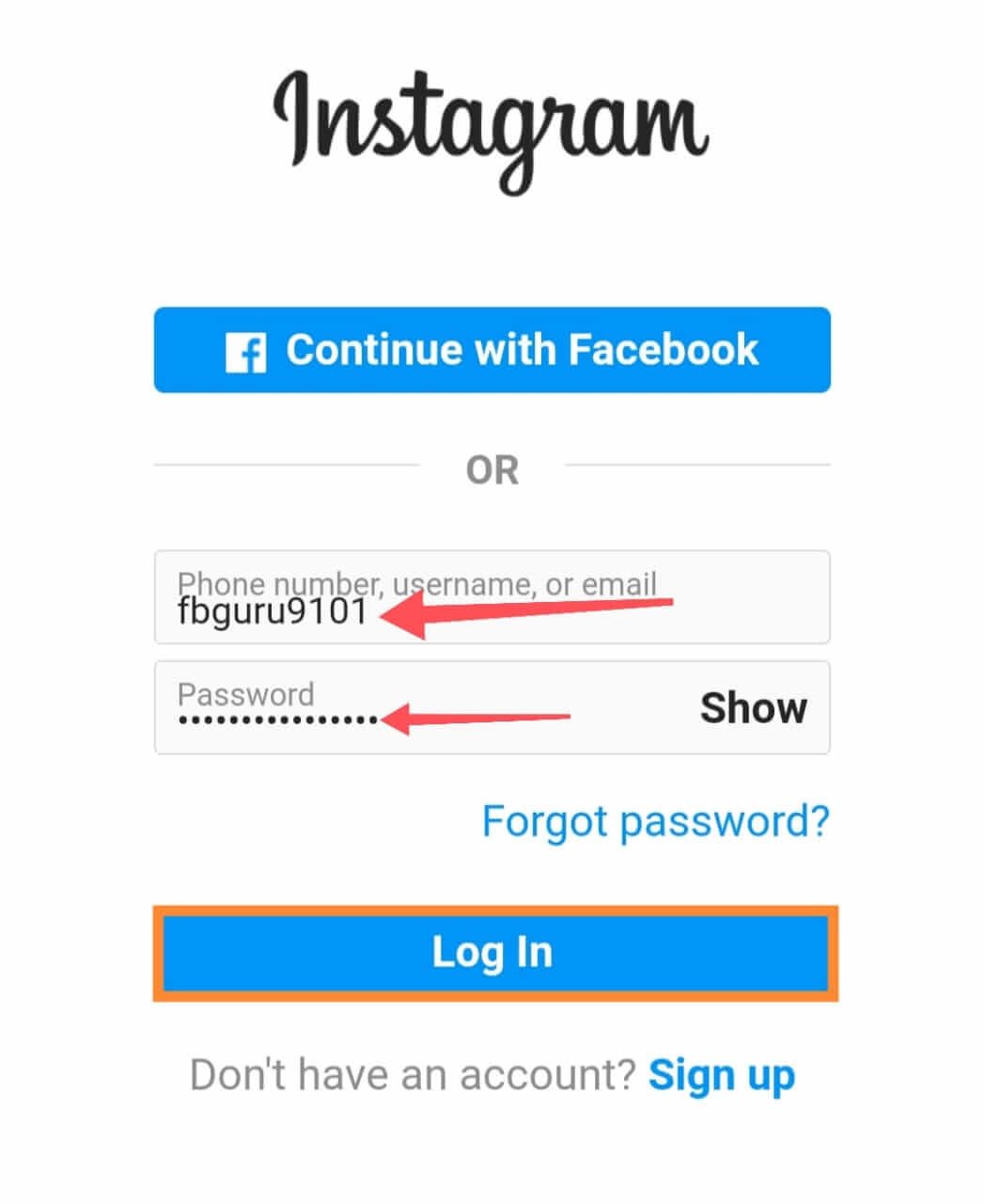 Login Your Instagram Account In SocialTop App