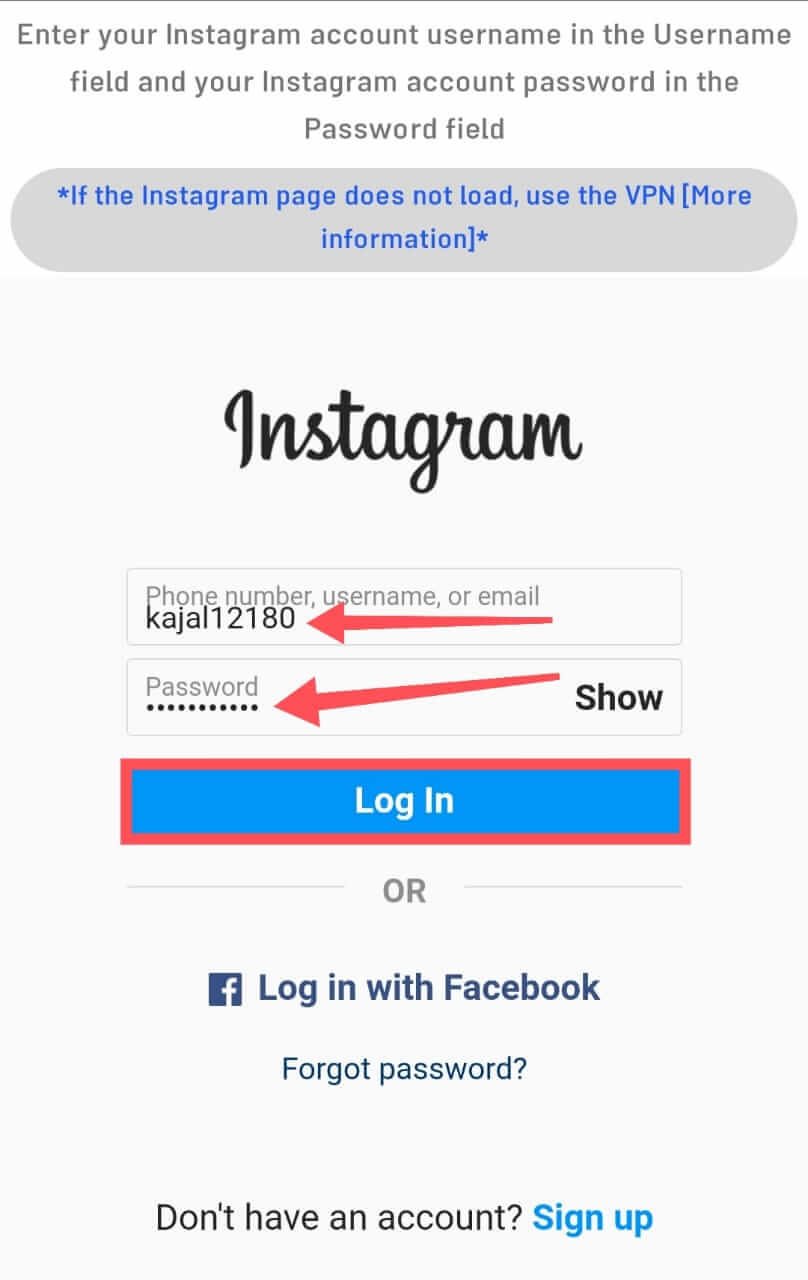 Login Your Instagram Account