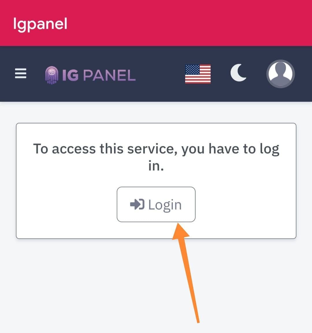 Login Before Accessing Services